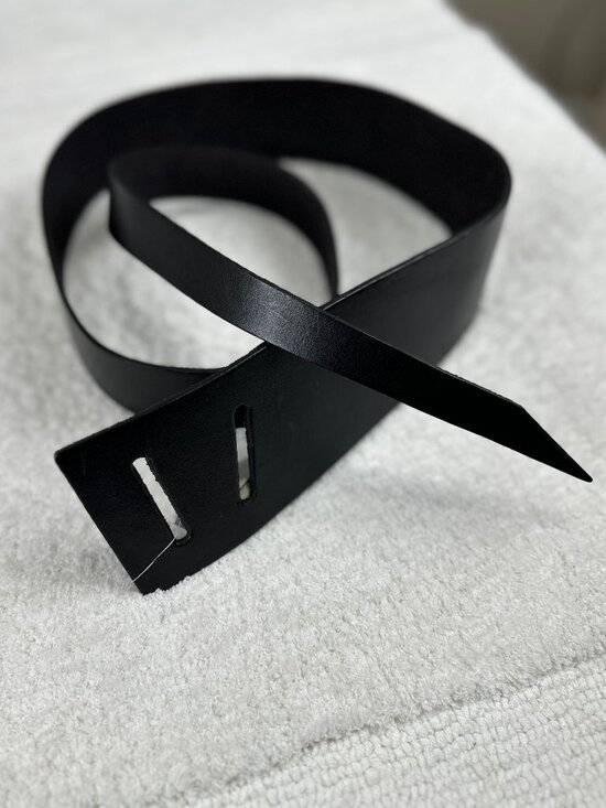 Banana Republic Black Wide Obi Tie Belt M/L NWT main image 3